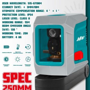 ليفل ليزر 250 متر 3MM/10M كود JCTOP - AR7602