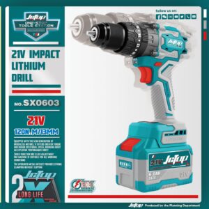 درل شحن 21 فولت 13 ملم 120 نيوتن 2 بطاريه مع شاحن قاعده كود JCTOP- SX0603